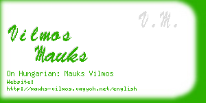 vilmos mauks business card